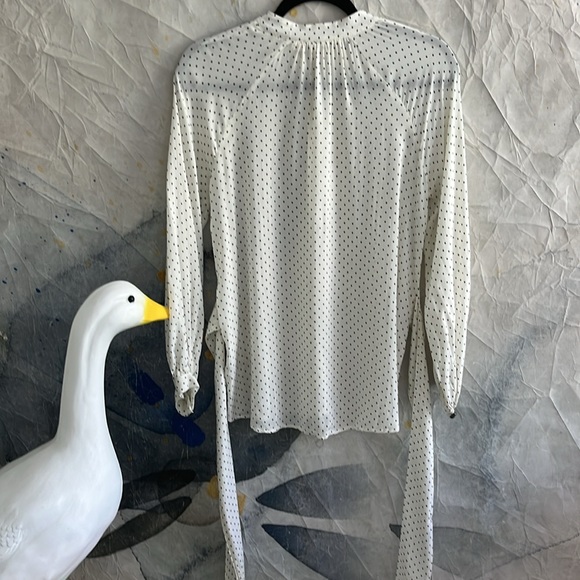 Anthropologie Maeve Lucy Polka Dot Blouse US4 - Picture 4 of 11